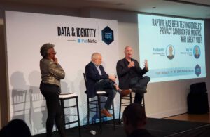 From left: Lynne D. Johnson, Joey Trotz and Paul Bannister discuss Google's Privacy Sandbox at AdMonsters Ops in New York.
