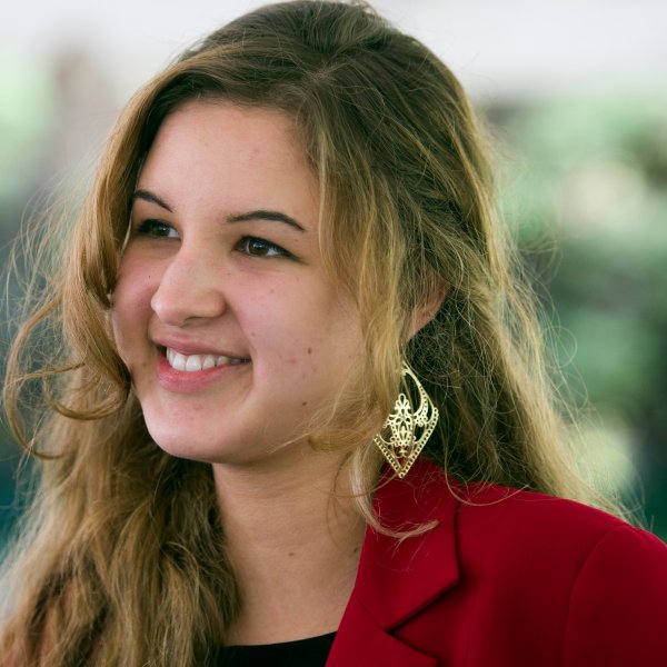 West Virginia Republican State Delegate candidate Saira Blair campaigns at the Eastern Panhandle Business Association luncheon at The Purple Iris Restaurant in Martinsburg, Va., on Sept. 12, 2014.