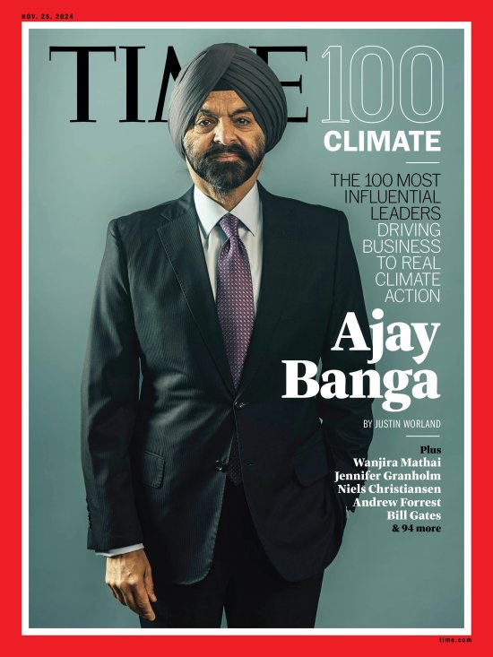 TIME 100 Climate Ajay Banga cover